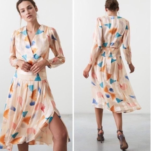 Reiss Dresses & Skirts - REISS NWT The melody Silk Multicolor Dress-flaw